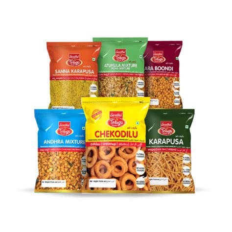 Combo Pack Includes Chekodilu(37gms), Karapusa(30gms), Andhra Mixture ...