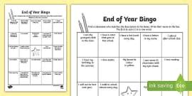 Bingo Ostatni dzień szkoły po polsku, worksheet - Twinkl