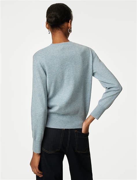 Buy Pure Cashmere Crew Neck Cardigan at Marks & Spencer