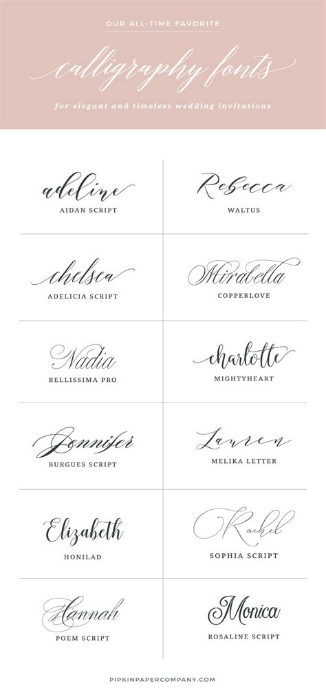 Wedding Invitation Fonts For Microsoft Word