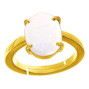 Rama & Mool Chand Trading 11 ratti Natural Opal Gold Plated Panchdhatu ...