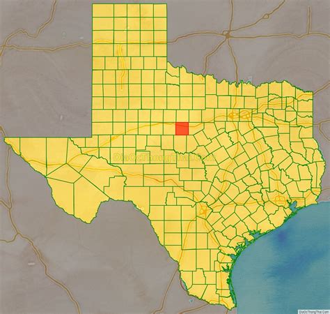 Map of Callahan County, Texas - Thong Thai Real