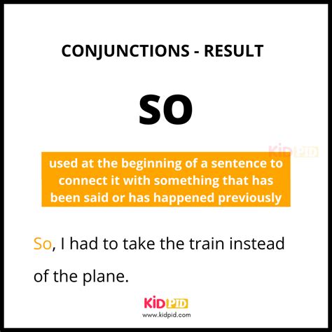 Conjunctions in English - Kidpid