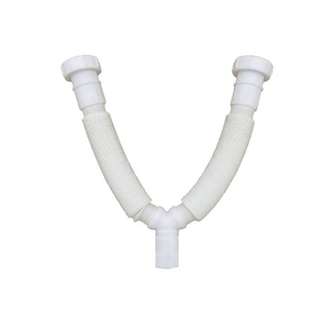 MYRA Two in One/Double Waste Pipe PVC White Hose Pipe for Kitchen Sink ...