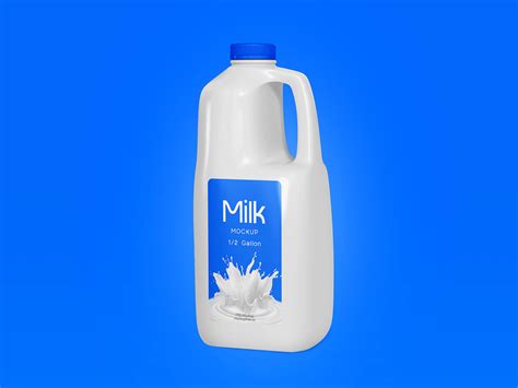 3 Free 2 Liter / Half Gallon Milk Plastic Jug Mockup PSD Files - Good ...