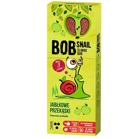 BOB SNAIL 30g. ślimak Jabłko przekąska dla dzieci jabłkowa naturalna 100% 15172616916 - Allegro.pl