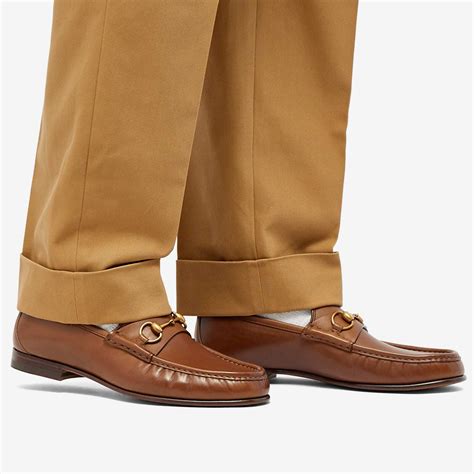 Gucci Men's Roos Classic Horse Bit Loafer in Brown Gucci