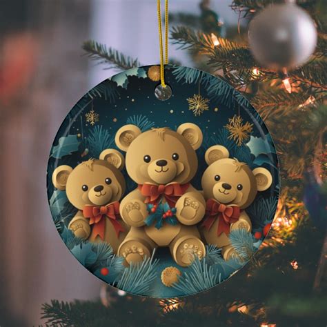 Christmas Teddy Bear Ornament, Teddy Bear Lover Gift, Christmas ...