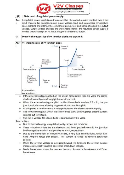 V2V Classes V2I Engineering Diploma: Regulated Power Supply & Diode ...