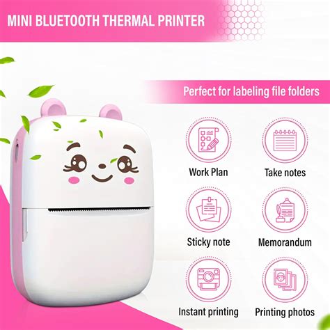 Bluetooth Mini Printer for Students | Portable Inkless Wireless Therma ...