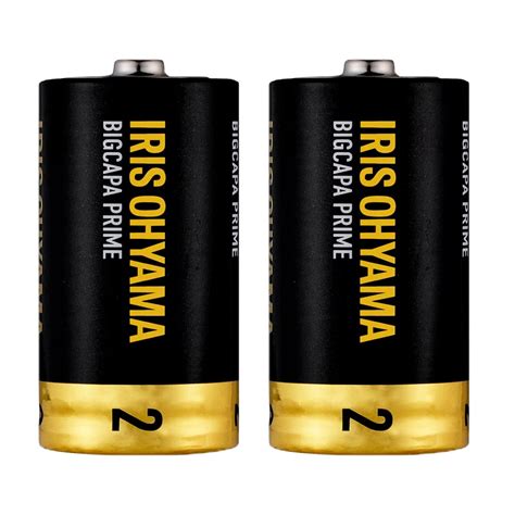 Iris Ohyama LR14BP/2P Batteries, AA, Alkaline, 2-Pack, Long Life, Large ...