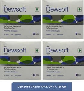 DEWSOFT CREAM - hydrating moisturizer for dry skin(pack of 4)150g ...