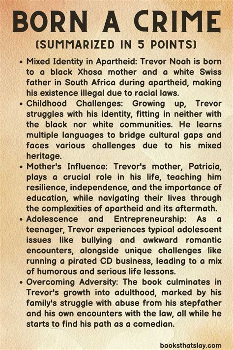 Born a Crime Summary and Themes