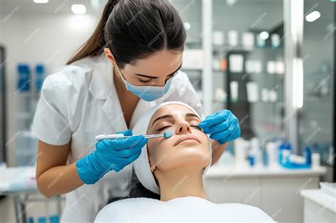 Premium Photo | A skincare professional performing a facial treatment ...