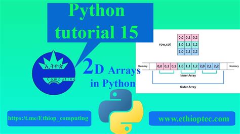 Image result for Python 2D Array YouTube