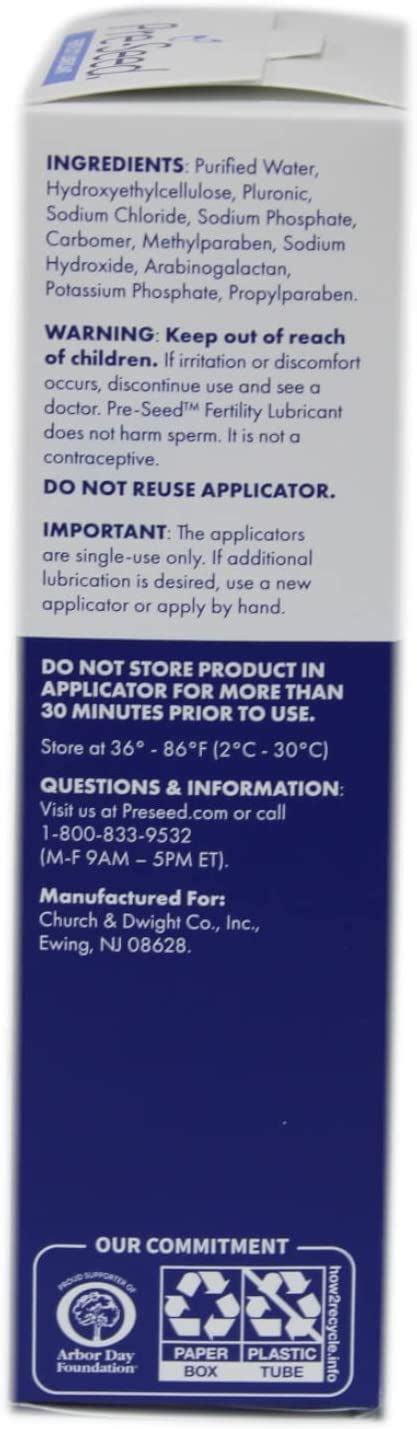 Pre-Seed Lubricant Multi-use, 40-gram tube with 9 India | Ubuy