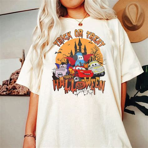 Disney Pixar Cars Characters Trick or Treat Halloween Shirt, Disney ...