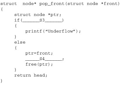 Programming in C: test question