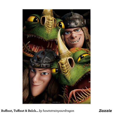 Ruffnut, Tuffnut & Belch, Barf Poster | Entrenando a tu dragon, Cómo ...