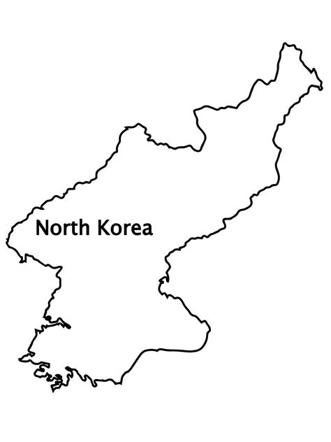 Map of North Korea Printable coloring page - Download, Print or Color ...