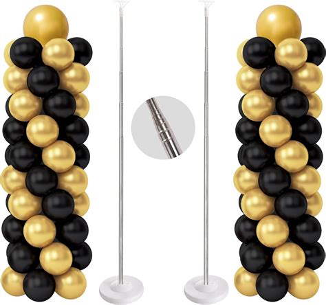 RUBFAC 12ft Table Balloon Arch Kit, Black Balloon Arch Stand Balloon ...