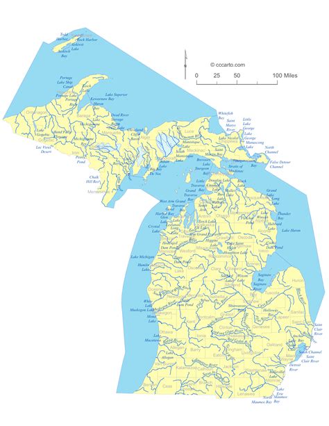 Map Of Michigan With Rivers