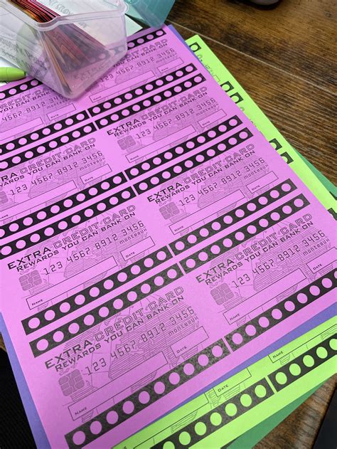 Teacher Extra Credit Card Printable — Kate & Co. Creative, LLC