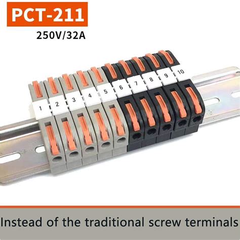 Buy UOHGDPY DIN Rail Terminal Blocks,Universal Compact Wire Wiring ...