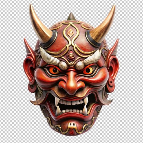 Oni mask on transparent background | Premium AI-generated PSD