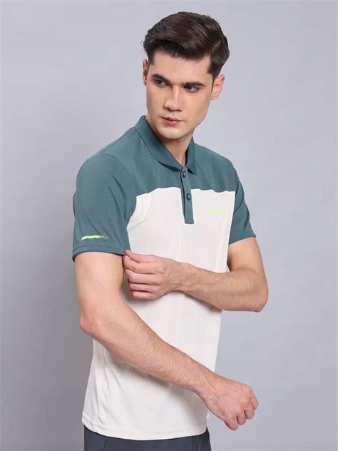 Men Colorblock Relax Fit Polo T-shirt with TECHNO COOL+