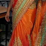 MANOHARI Women's Chiffon Saree With Unstitched Blouse Piece (MN360 ...