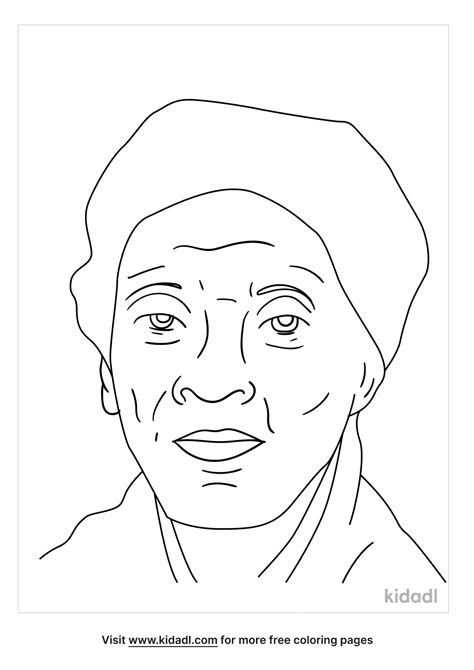 Harriet Tubman Clipartmag Drawing Coloring Sketch Coloring Page