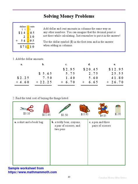 Image result for How to Solve Money Problems Math