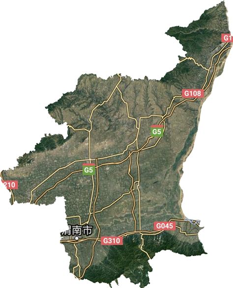 渭南市高清卫星地图,渭南市高清谷歌卫星地图