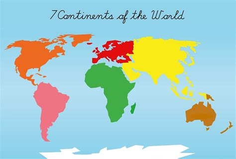 Printable Continents Of The World