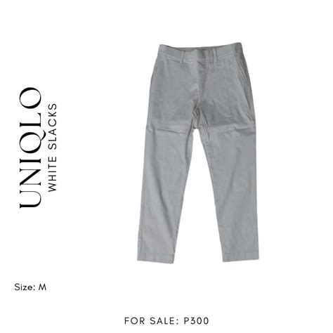 UNIQLO white slacks, Women's Fashion, Bottoms, Jeans on Carousell