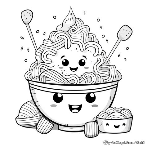 Noodles Coloring Pages Template Sketch Sketch Coloring Page