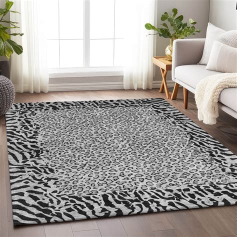 Addison Rugs Chantille Indoor/Outdoor Transitional Animal Skin Gray ...