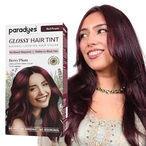 Paradyes No Bleach Berry Plum Glossy Hair Tint - Ammonia-Free for ...