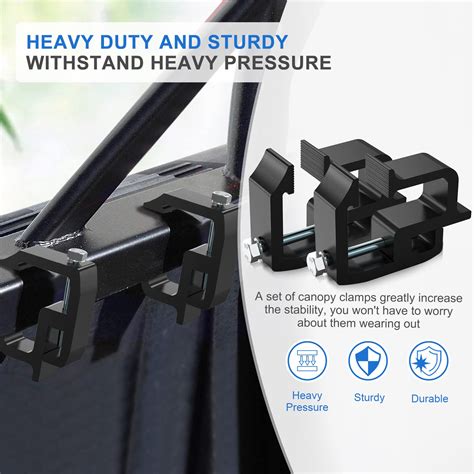 Snapklik.com : Moveland Truck Cap Mounting Clamps - Heavy Duty Camper Shell Clamps - Truck ...