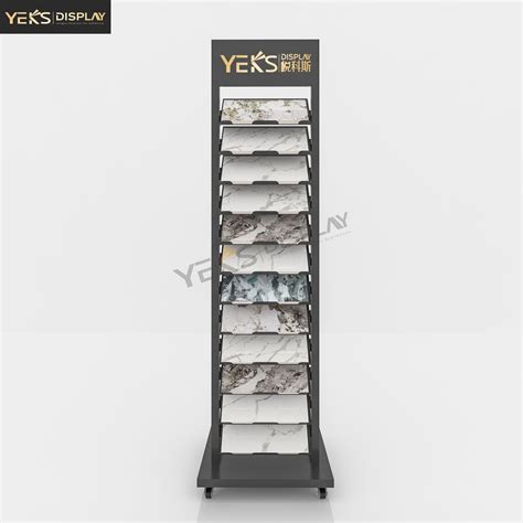 Vertical wholesale flooring & granite display stands customized - Yeks