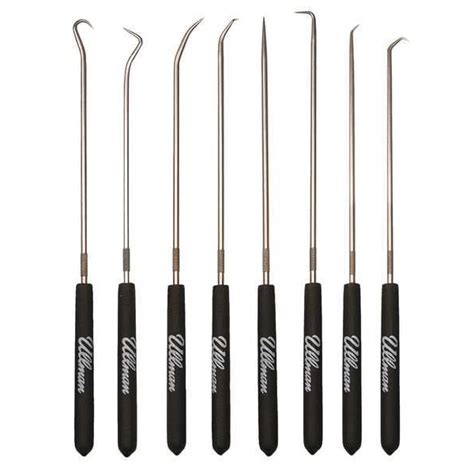 Ullman Devices Pick and Hook Set with Steel Shaft and Plastic Grips (8 ...
