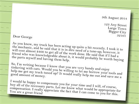 How To Write A Letter Asking For A Favor