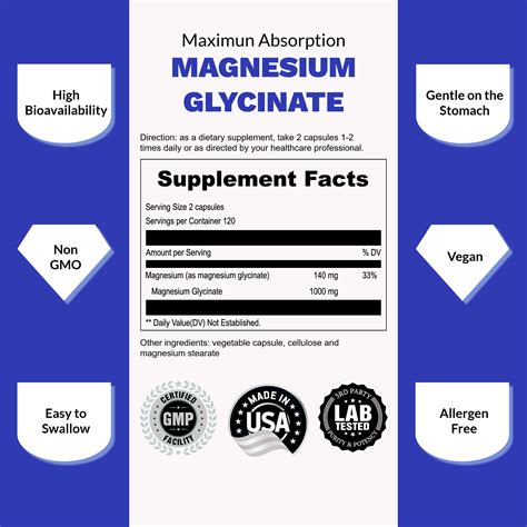 Chelated Magnesium Glycinate 500mg Capsules - Magnesium Chelate for High Absorption – UpNourish