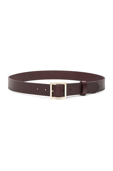 FRAME Denim Classic Square Belt in Mahogany | FWRD