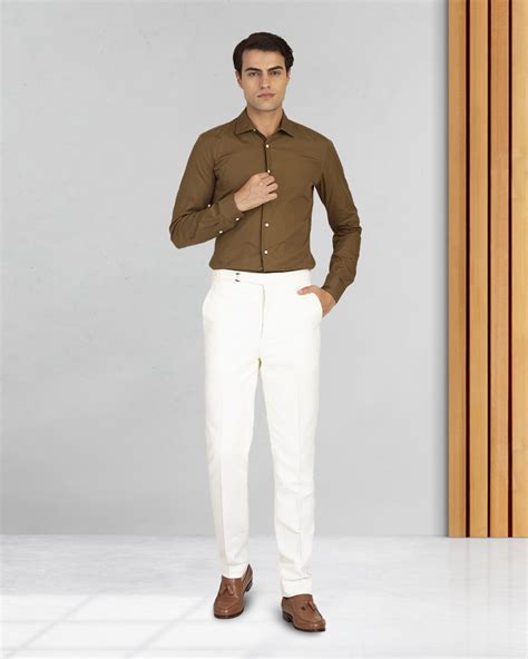 Custom Men's Linen Pants in Cream Linen Cotton Canvas – Luxire Custom ...