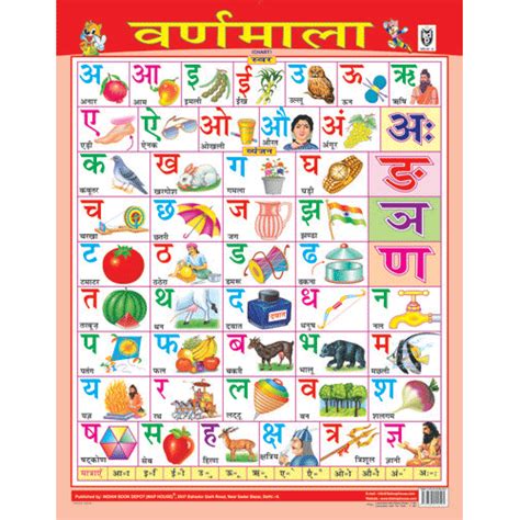 HINDI ALPHABET CHART SIZE 45 X 57 CMS