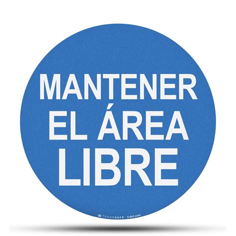Keep Area Clear Sign - Spanish Anti-Slip Floor Sign – TRADESAFE