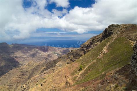 戈梅拉岛，加那利群岛，往南海岸的看法 库存图片. 图片 包括有 - 58752193