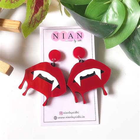 Bloody Lips Earrings – Nian by Nidhi